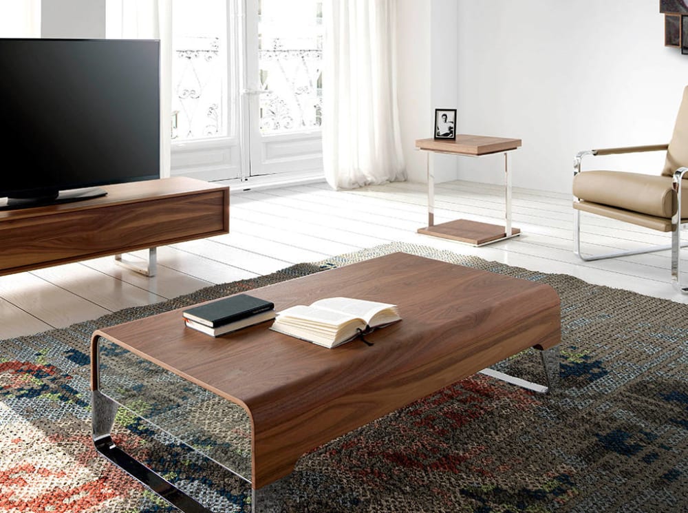 wohnli-moebel-suche-M22010392-1 Quadratischer Ecktisch Walnussholz 45x55x45cm Holz Braun Angel Cerda Möbel Wohnzimmermöbel Couchtische