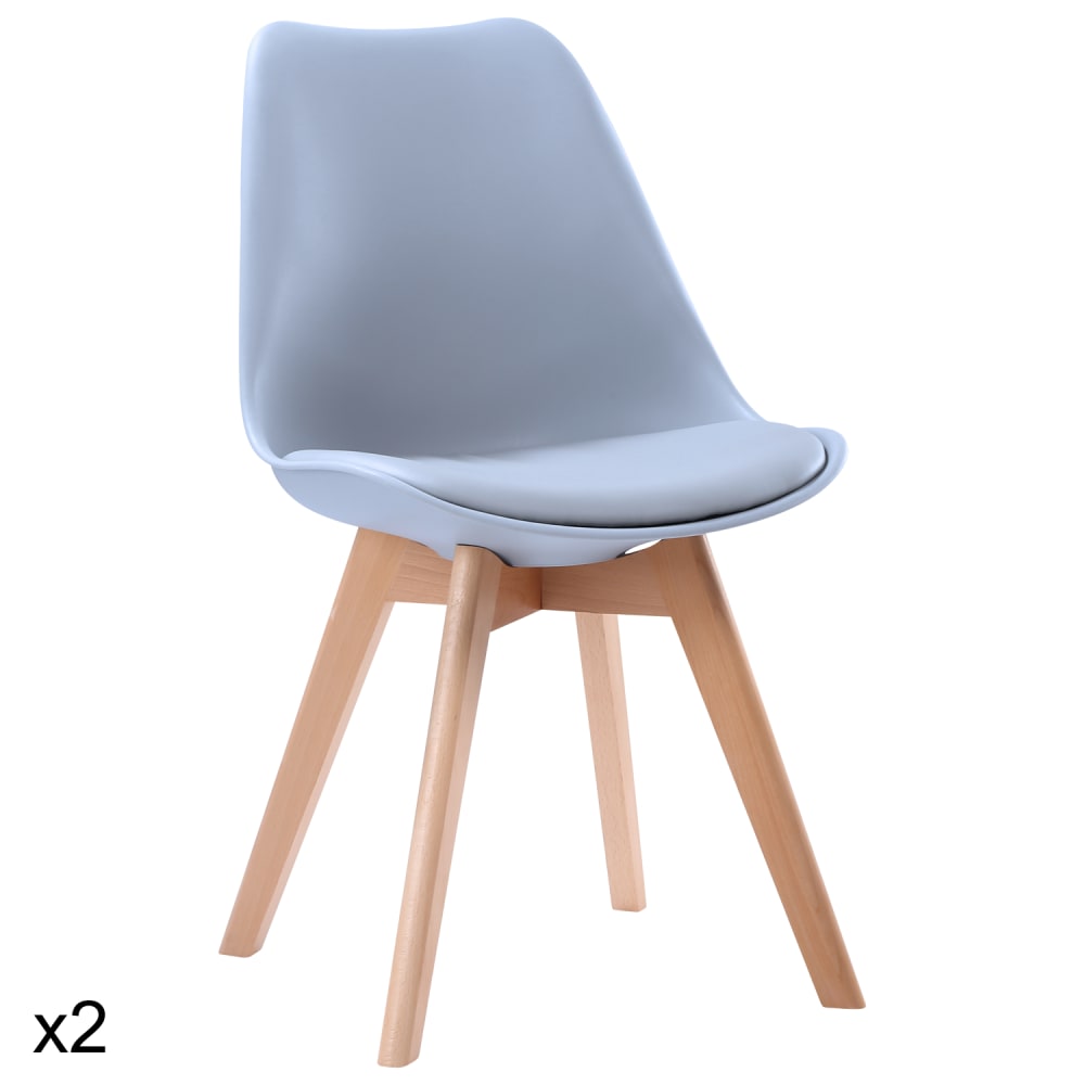 wohnli-moebel-suche-M22014123 Wohnli Möbelsuche - 2er Set Stühle im skandinavischen Stil in Grau und Buchenholz