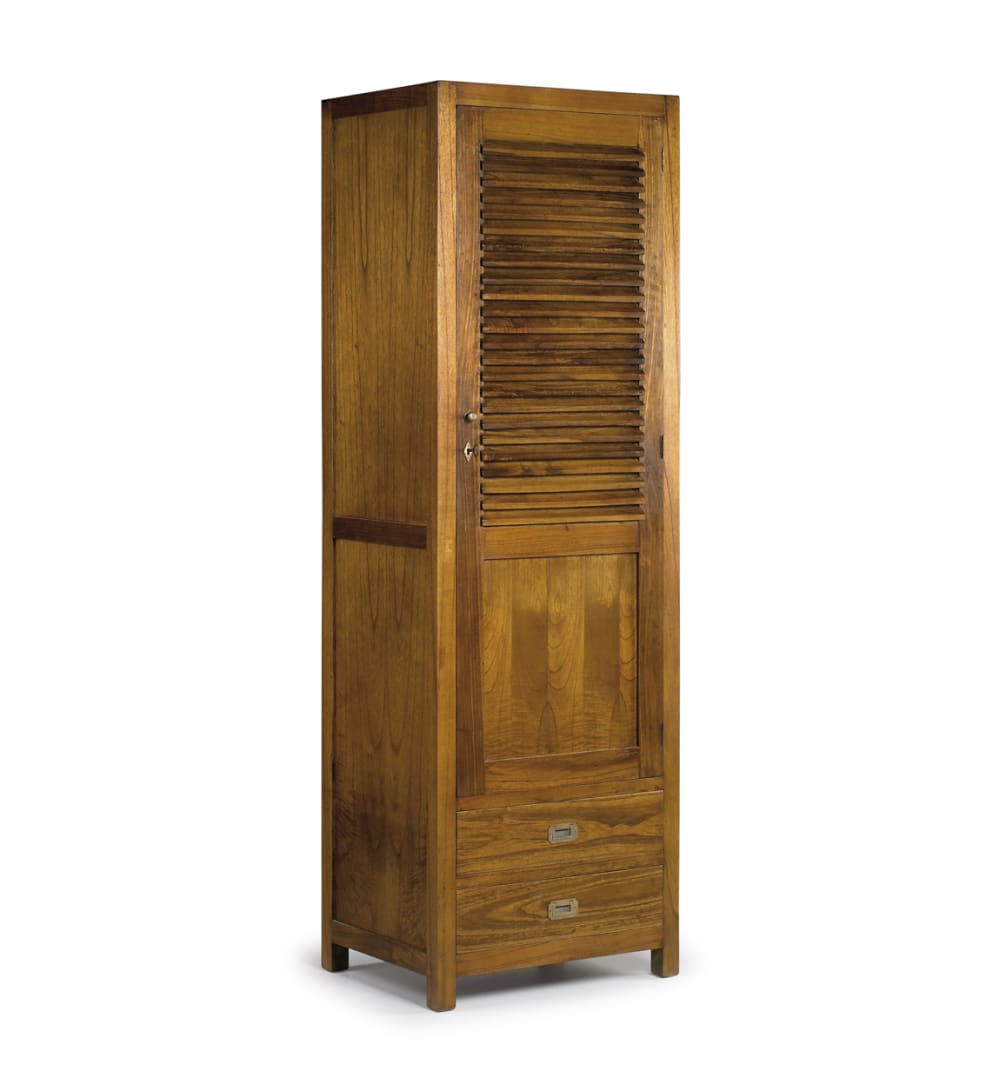 Wohnli Möbelsuche - Schrank mit 2 Schubladen aus Mindi-Holz