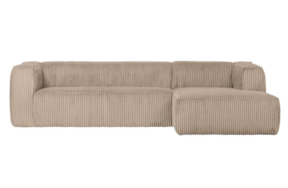 Wohnli Möbelsuche - Beiges 5-Sitzer-Sofa aus Samt