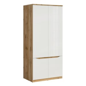wohnli-moebel-suche-M22028843 Wohnli Möbelsuche - 2-türiger Kleiderschrank Laminierte Spanplatten Weiß und Holz