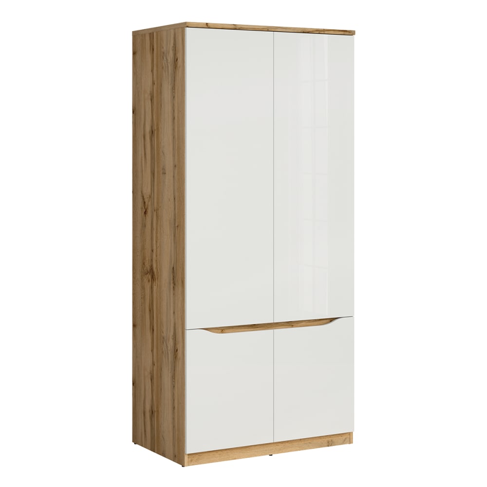 wohnli-moebel-suche-M22028843 Wohnli Möbelsuche - 2-türiger Kleiderschrank Laminierte Spanplatten Weiß und Holz