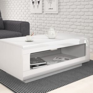 wohnli-moebel-suche-M22029010-1 Couchtisch Blanc Laminierte Spanplatten Weiß 110x44x60cm Spanplatte Weiß Petits meubles Möbel Wohnzimmermöbel Couchtische