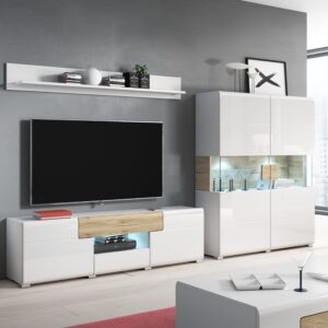 122x152x39cm Spanplatte Weiß Petits meubles Möbel Esszimmermöbel Geschirrschränke