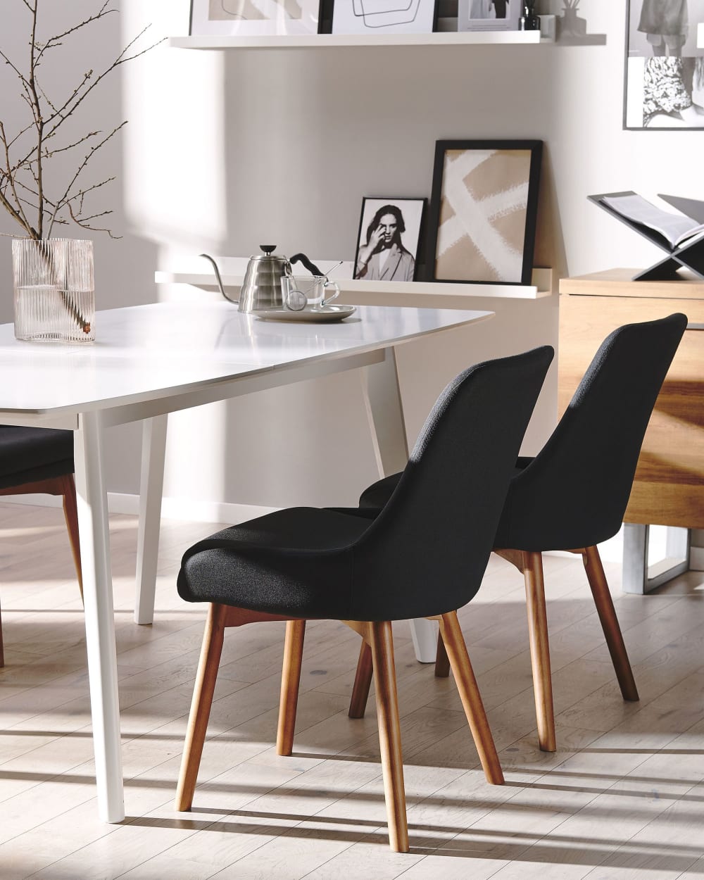 wohnli-moebel-suche-M22030303-1 49x82x58cm Stoff Schwarz Beliani Möbel Esszimmermöbel Stühle