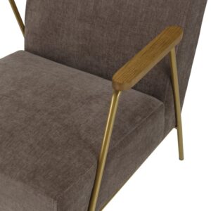 wohnli-moebel-suche-M22042069-1 Lounge-Sessel mit Stoffbezug und Armlehnen aus Holz 59x72x76cm Stoff Taupe MACABANE Sofas und Sessel Sessel, Poufs und Fußbänke Sessel