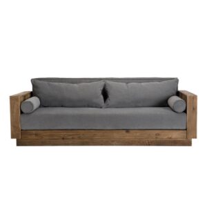 Wohnli Möbelsuche - 3-Sitzer-Sofa aus recyceltem Kiefernholz und Stoff