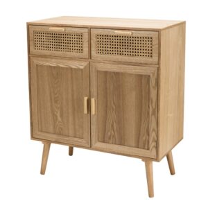 wohnli-moebel-suche-M22042102 Wohnli Möbelsuche - Sideboard aus Kiefernholz mit 2 Schubladen 2 Tren aus Rohrgeflecht