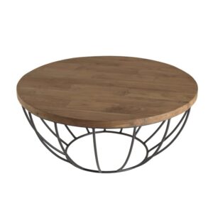 Wohnli Möbelsuche - Couchtisch in Schalenform aus recyceltem Teakholz und Metall L80