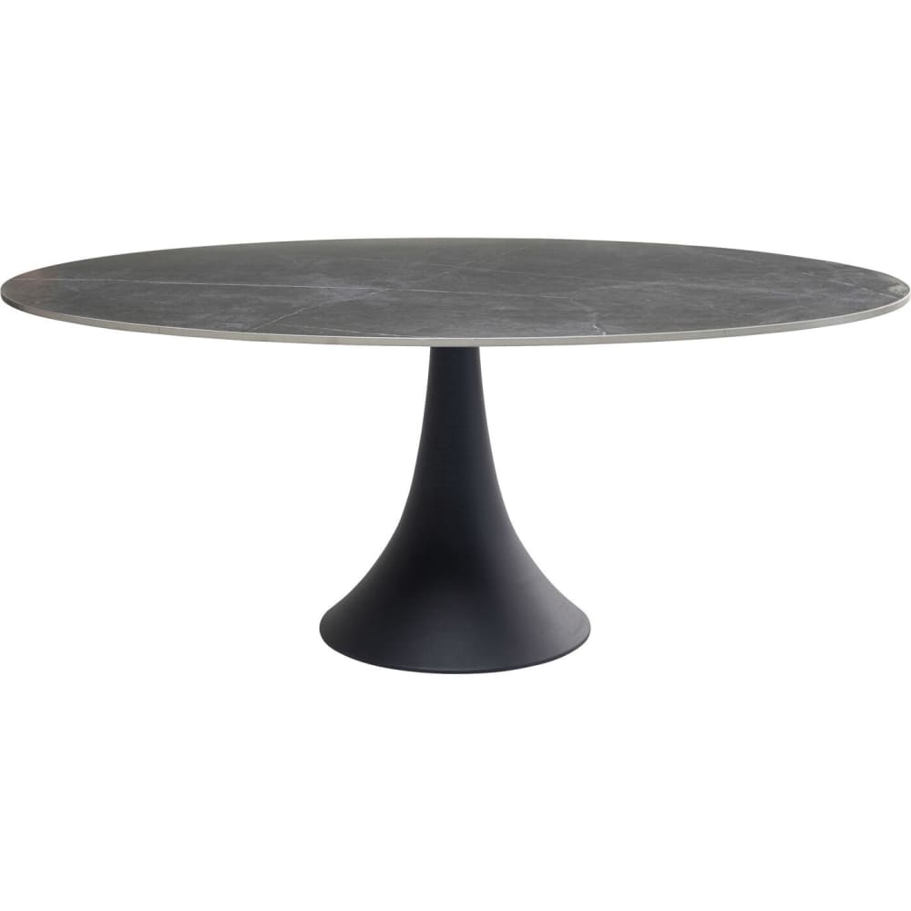wohnli-moebel-suche-M22045555 Wohnli Möbelsuche - Esstisch für 6 Personen aus schwarzem Aluminium und Sandstein L180