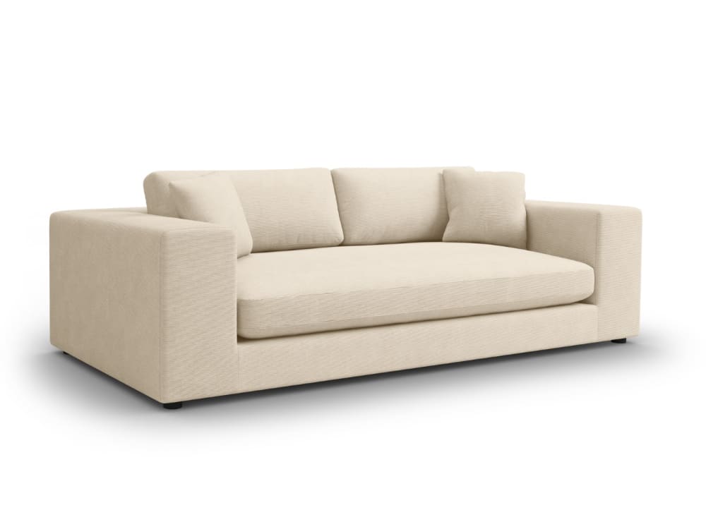 Wohnli Möbelsuche - 4-Sitzer Sofa aus Cord leichtes beige