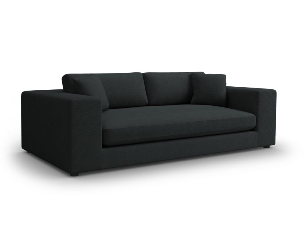 Wohnli Möbelsuche - 4-Sitzer Sofa aus Cord schwarz
