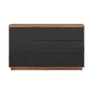 Schwarz und Holzoptik