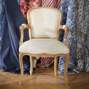 wohnli-moebel-suche-M22059359-1 Sessel aus Hevea und Premium-Leinen Beige 60x95x62cm Holz Beige Robin des Bois Sofas und Sessel Sessel, Poufs und Fußbänke Sessel