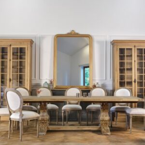 Rechteckiger Tisch aus Akazie mit 2 Verlängerungen für 8/10 beige 283x75x101cm Holz Beige Robin des Bois Möbel Esszimmermöbel Esstische