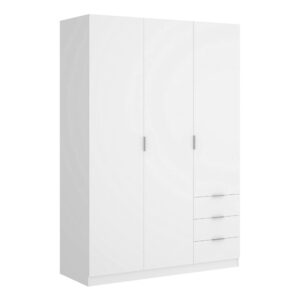 Wohnli Möbelsuche - 3-türiger Kleiderschrank mit weißem Holzeffekt