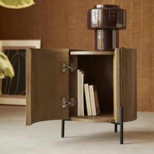 Beistelltisch aus Mindi 47x57x47cm Holz Braun Tikamoon Möbel Wohnzimmermöbel Beistelltische