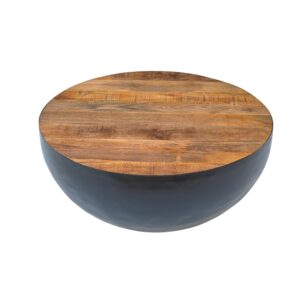 wohnli-moebel-suche-M22063543 Wohnli Möbelsuche - Runder Couchtisch aus massivem Holz und Metall D90 cm