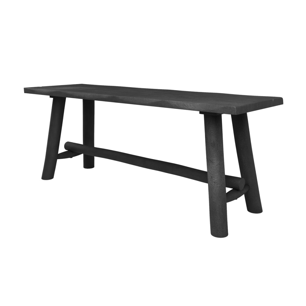 Wohnli Möbelsuche - Schwarze Bank aus Mangoholz 110 cm