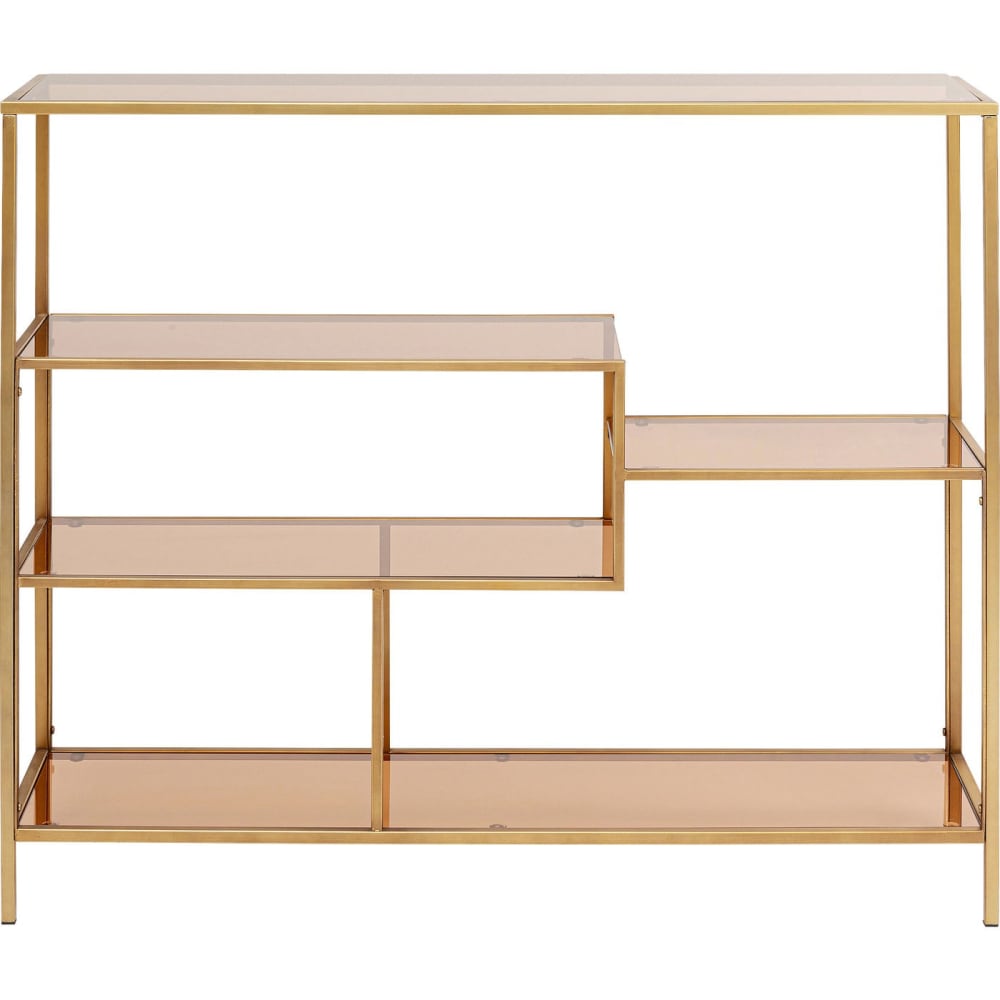 wohnli-moebel-suche-M22067578 Wohnli Möbelsuche - Regal mit 5 Ablagen aus Glas und Stahl