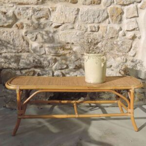 Sitzbank am Bettende aus natürlichem Rattan 120x45x35cm Rattan Beige Decoclico Möbel Esszimmermöbel Sitzbank und Holzbank