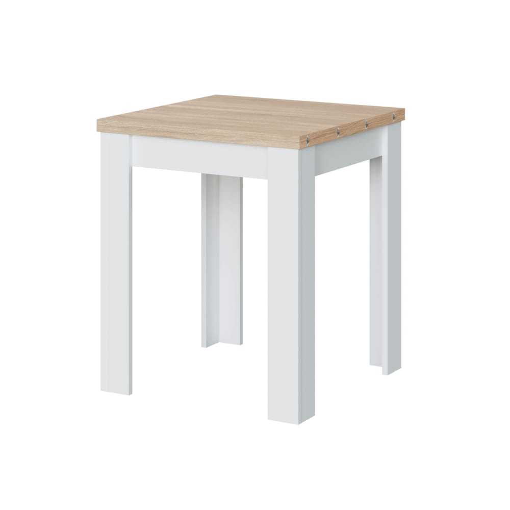 wohnli-moebel-suche-M22071030 Wohnli Möbelsuche - Ausziehbarer Tisch Klappsystem in Buchform - L67 cm - Weiß