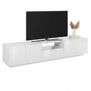 wohnli-moebel-suche-M22073823 Wohnli Möbelsuche - Dmora TV-Schrank Paul 220x43x46 cm Weiß Hochglanz: Ein Regal