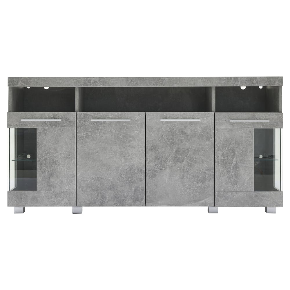 wohnli-moebel-suche-M22079631 Wohnli Möbelsuche - Moderner Schuhschrank in grauer Betonoptik mit 4 Türen