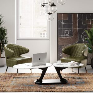 150x40x60cm Glas Weiß Kare Design Möbel Wohnzimmermöbel Couchtische