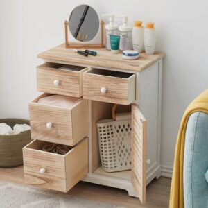 4 Schubladen und 1 Tür aus Holz