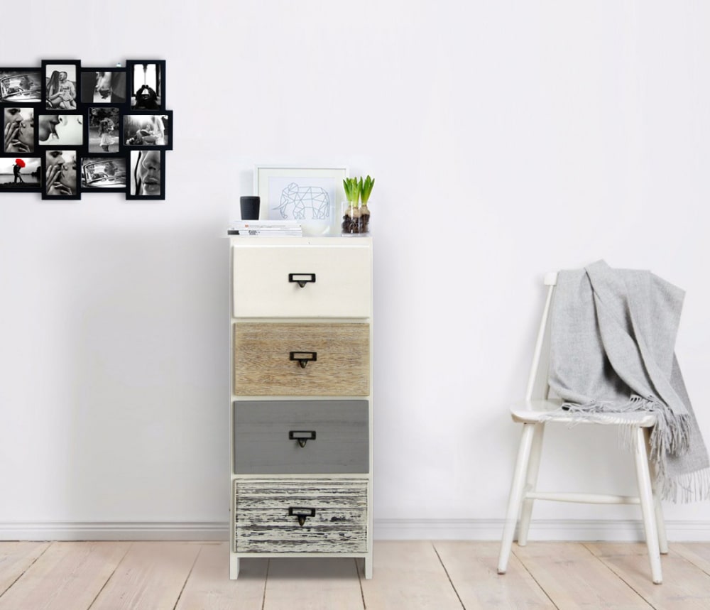 4 Schubladen aus Holz