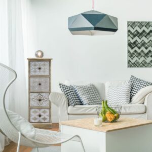 Kommode mit 4 Schubladen aus braunem und weißem Holz 29x81x25cm Holz Beige Mobili Rebecca Möbel Schlafzimmermöbel Aufbewahrungsmöbel