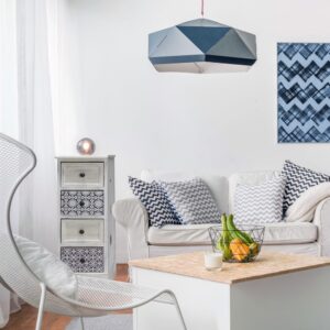 Kommode mit 4 Schubladen aus weißem und grauem Holz 30x76x25cm Holz Weiß Mobili Rebecca Möbel Schlafzimmermöbel Aufbewahrungsmöbel