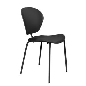 wohnli-moebel-suche-M22088628-1 Öko-verantwortlicher Stuhl aus recyceltem Kunststoff schwarz 55x85x43cm PC - Polycarbonat Schwarz Zuiver Möbel Esszimmermöbel Stühle