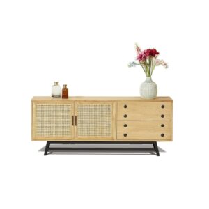 Wohnli Möbelsuche - Eichenbuffet mit 2 Türen und 2 Schubladen Beige