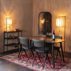 Ovaler Tisch aus Holz mit Walnussfurnier 165x75x90cm Holz Braun Dutchbone Möbel Esszimmermöbel Esstische