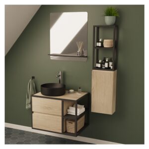 70 cm Einzelspüle 70x50x50cm Spanplatte Braun Mob In Möbel Badezimmermöbel