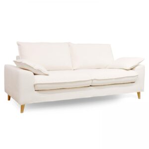Wohnli Möbelsuche - 3-Sitzer-Sofa aus Schlingenstoff Weiß