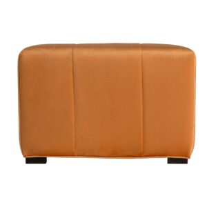 Wohnli Möbelsuche - Fußstütze aus ockerfarbenem Polyester 60x60x42cm