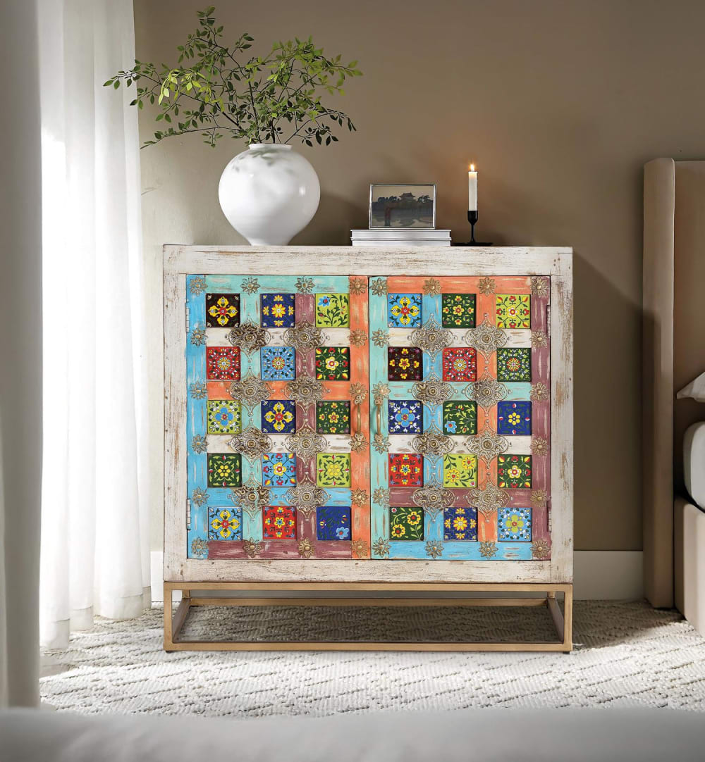 90x90x40cm Holz Weiß GINER Y COLOMER Möbel Esszimmermöbel Sideboards, Highboards & niedrige Anrichten