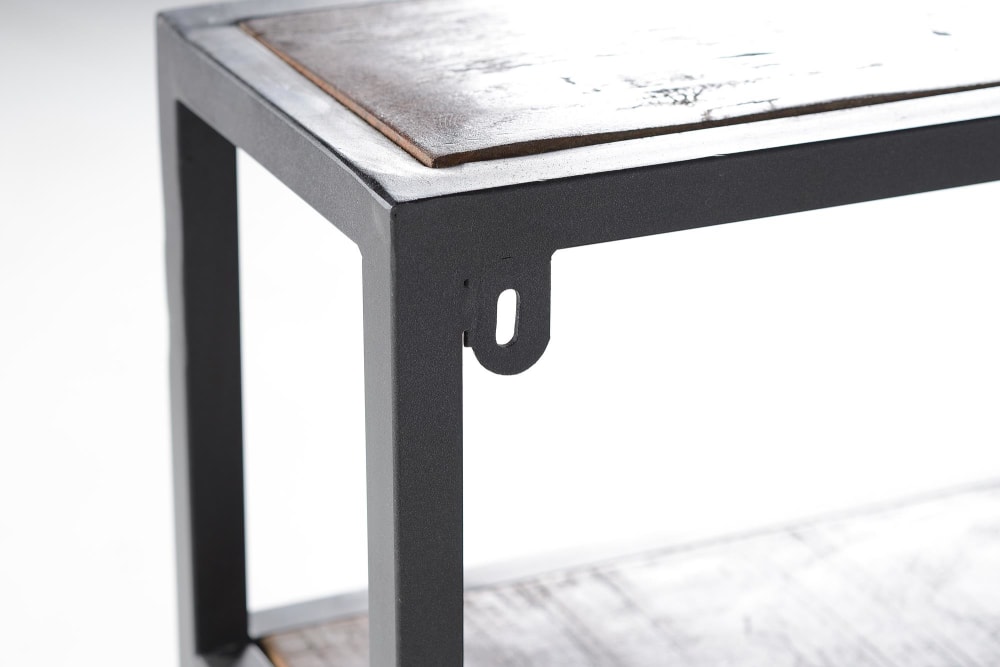 Hängeregal aus recyceltem Holz 80x80x18cm Holz Braun GINER Y COLOMER Möbel Wohnzimmermöbel Bücherregale