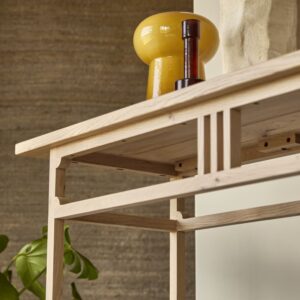 wohnli-moebel-suche-M22103859-1 Konsole aus massiver Eiche 122x83x40cm Holz Beige Tikamoon Möbel Wohnzimmermöbel Konsolentische
