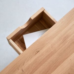 Couchtisch aus massiver Eiche 110x40x75cm Holz Braun Tikamoon Möbel Wohnzimmermöbel Couchtische