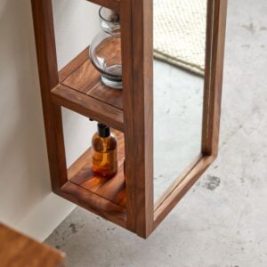 wohnli-moebel-suche-M22106164-1 Bad-Hochschrank aus massivem Palisanderholz 30x170x25cm Holz Braun Tikamoon Möbel Badezimmermöbel Bad-Hochschränke