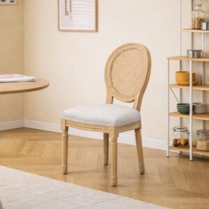 wohnli-moebel-suche-M22111066 Wohnli Möbelsuche - Esszimmerstühle (2er Set) aus Massivholz und Rattan Grau