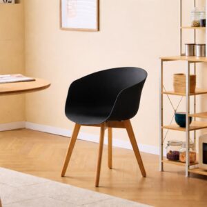 wohnli-moebel-suche-M22111078-1 Esszimmerstühle (4er Set) aus Holz und Polypropylen Schwarz 56x76x55cm Harz Schwarz Nordlys Möbel Esszimmermöbel Stühle