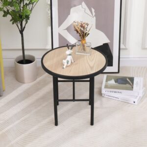 Beistelltisch aus Holz und Metall Schwarz 40x40x40cm Holz Schwarz Nordlys Möbel Wohnzimmermöbel Beistelltische