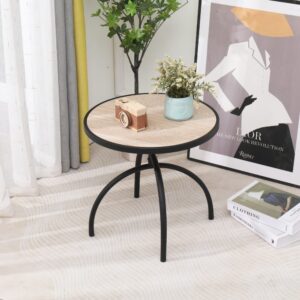 Beistelltisch aus Holz und Metall Schwarz 45x42x45cm Holz Schwarz Nordlys Möbel Wohnzimmermöbel Beistelltische