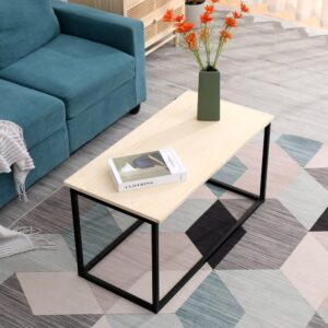 wohnli-moebel-suche-M22111132-1 Couchtisch aus Metall und Holz Schwarz 45x43x90cm Metall Schwarz Nordlys Möbel Wohnzimmermöbel Couchtische