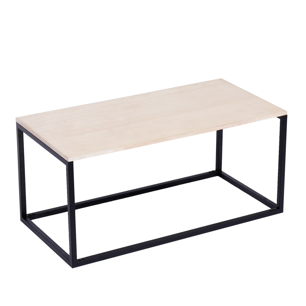 Wohnli Möbelsuche - Couchtisch aus Metall und Holz Schwarz